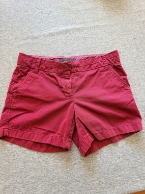 J. Crew Women's burgundy chino  Cotton Shorts